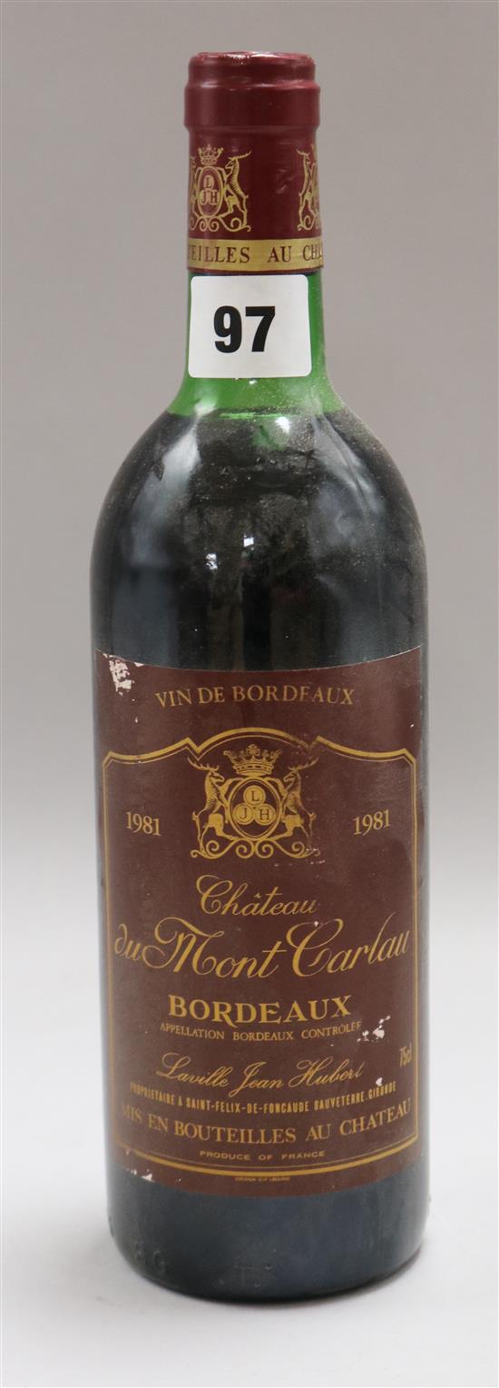 Six bottles of Chateau du Mont Carlau